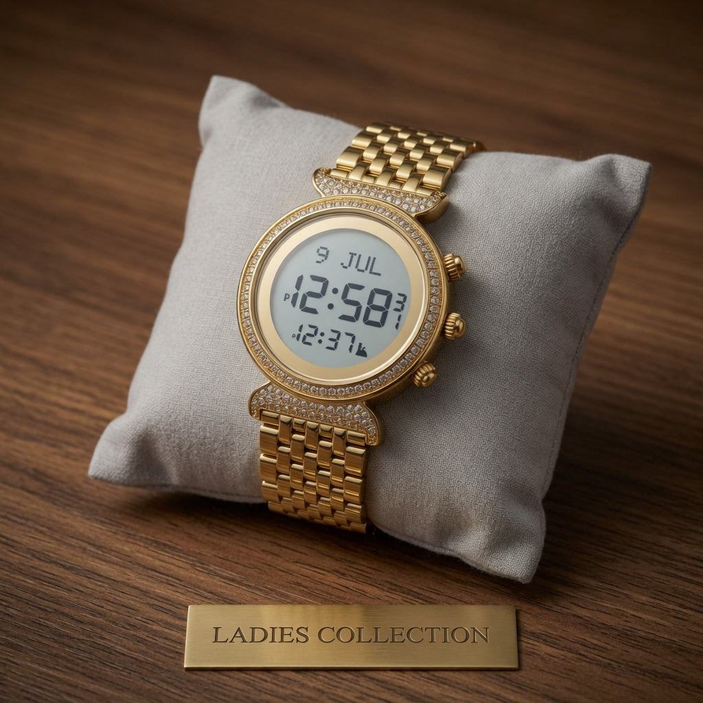 ALFAJR LADIES GOLDEN DIAMOND WATCH
